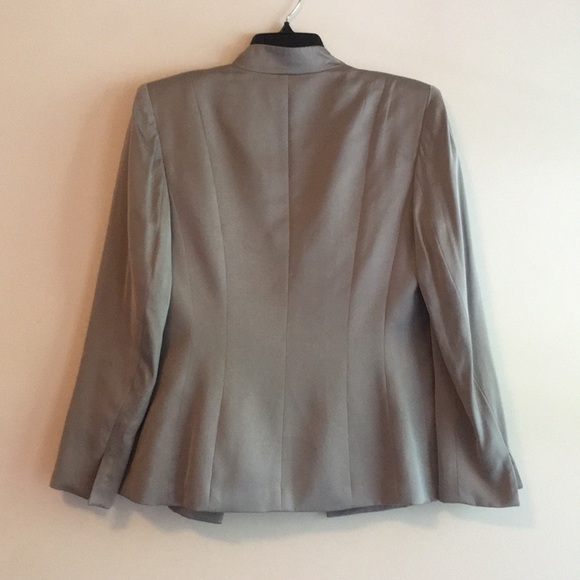 NWT Talbots Silk Blazer Jacket business Dress gray - Picture 3 of 7